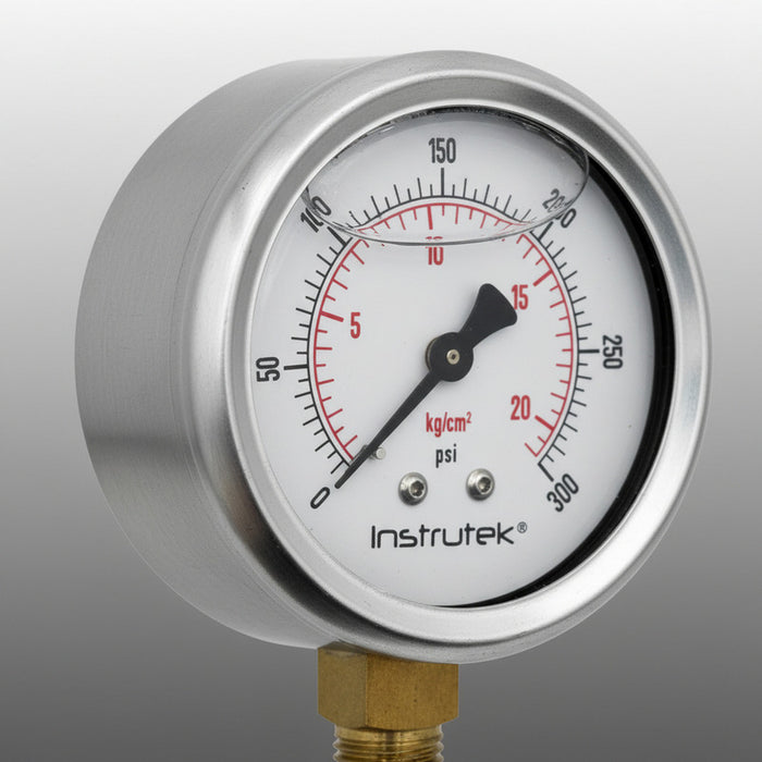 Manómetro Inox Glicerina 2.5 PLG , 300 Psi (aire, Agua)