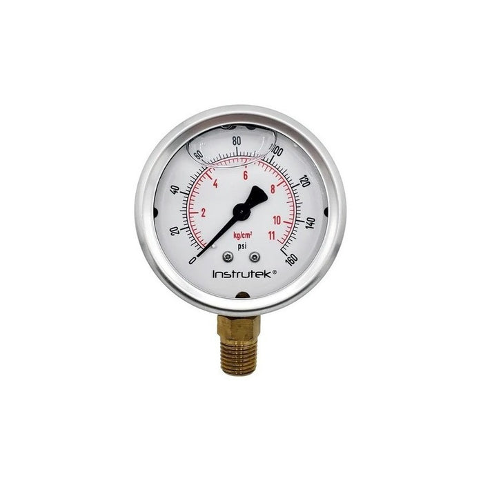 Manómetro Inox Glicerina 2.5 PLG , 160 Psi (aire, Agua)