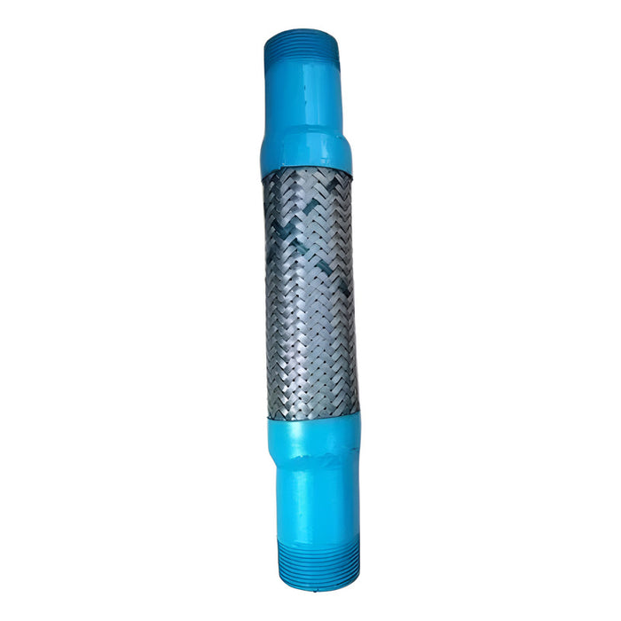 Manguera Metálica Flexible De 1-1/2 X 1 Metro Con Niple Azul