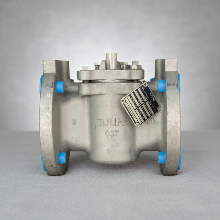 Valvula Macho De 3  Inoxidable Tufline