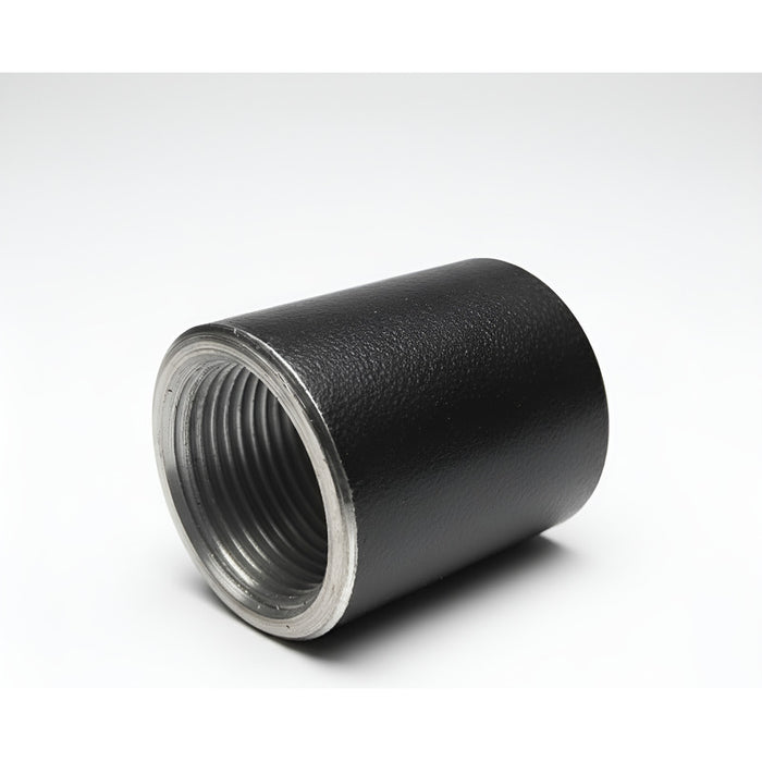 Cople Roscado De 1-1/2 Pulgadas De Acero Negro C-40