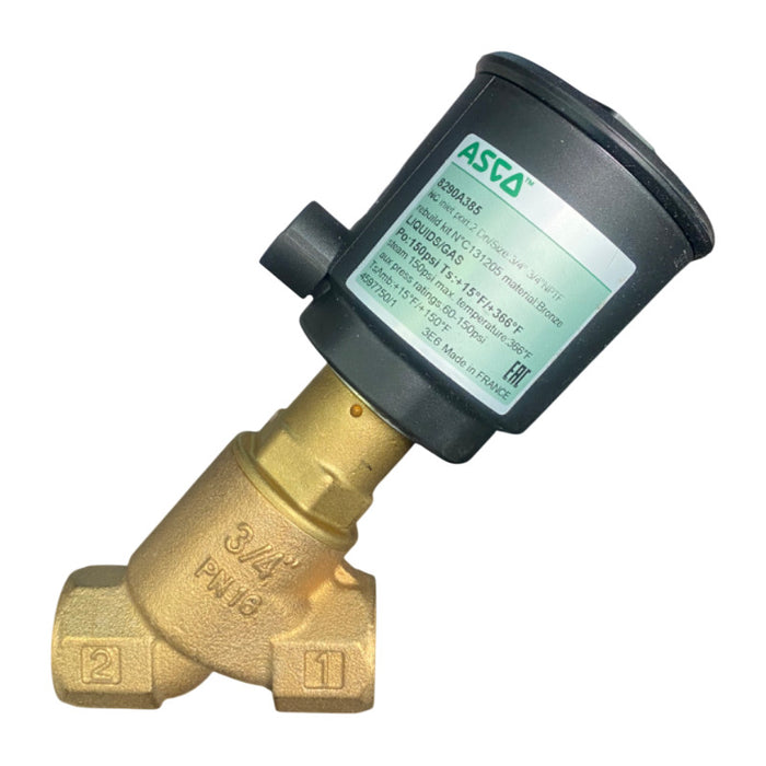 Válvula Inclinada Neumática De 3/4 Marca Asco En Bronce