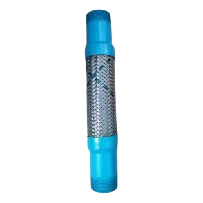 Manguera Metálica Flexible De 1-1/2 X 10 PuLG Con Niple Azul